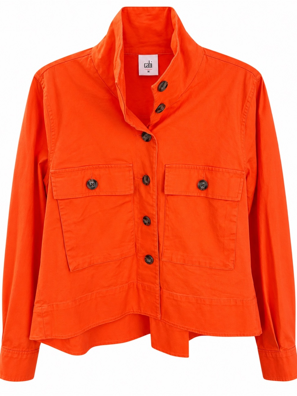 CAbi Resort Jacket 5098 Tiger Lily Orange Medium Utility Swing Jacket